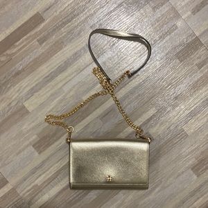 Gold Tory Burch purse